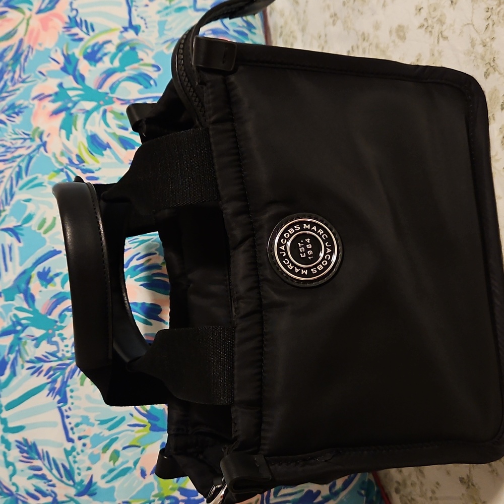 Marc Jacobs Black Crossbody Tote with Logo Patch